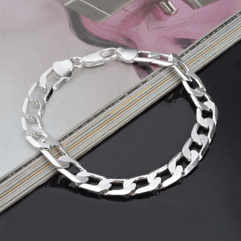 Bracelet en argent Sterling 925, bijoux pour hommes et femmes.