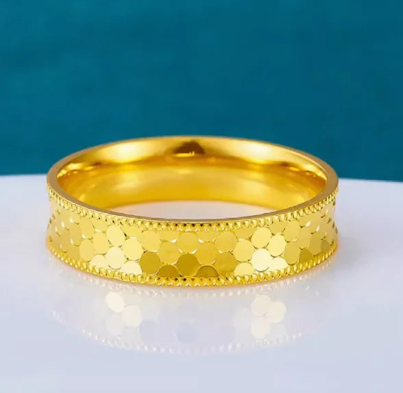 Bijoux de mariage en or 24k 999, bagues de mariage en or fin pour couples, bague en or pur 24 carats pour amoureux