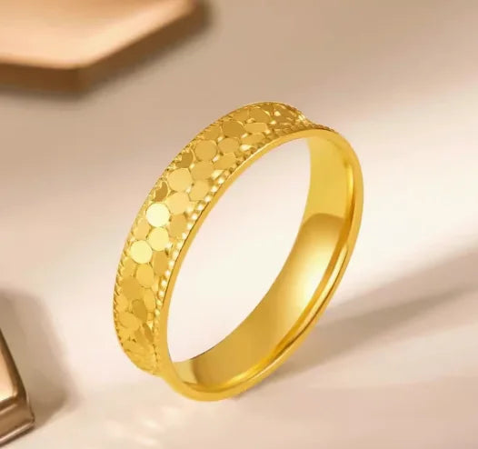 Bijoux de mariage en or 24k 999, bagues de mariage en or fin pour couples, bague en or pur 24 carats pour amoureux